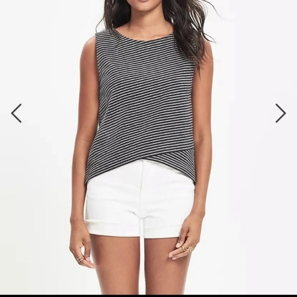 MADEWELL Stripe Crossover Tank Top